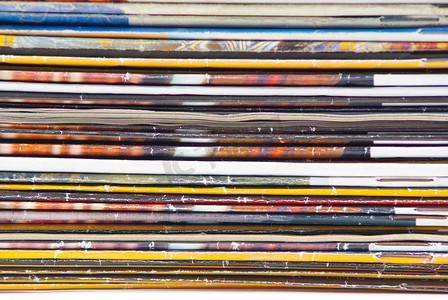 一叠彩色杂志或文件 — 纸张边缘背景