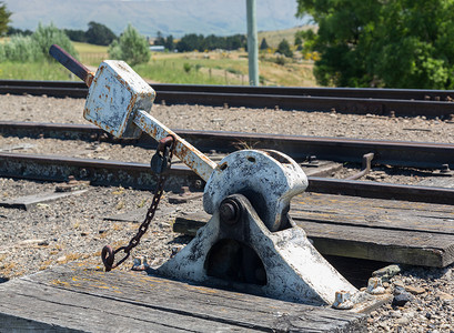 积分摄影照片_新西兰铁路轨道的积分水平