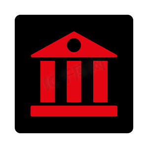 银行平面密集红色和黑色圆形按钮
