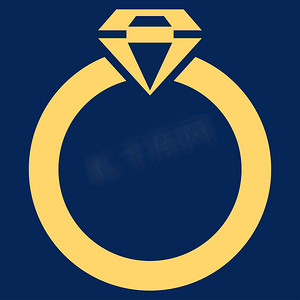 金色钻石摄影照片_Commerce Set 中的钻石戒指图标