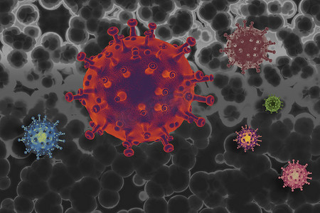 海报2019年摄影照片_COVID-19冠状病毒预防和检疫概念海报