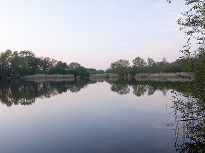 这条河摄影照片_这条河远处的芦苇就像左边的日落