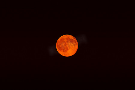 天文卫星摄影照片_红月亮 4 月景
