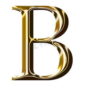 b字母摄影照片_金色字母符号 B-大写字母