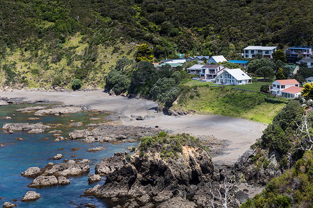 新西兰岛屿湾派希亚附近罗素的风景