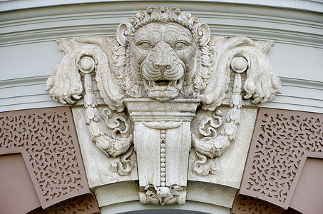 古代狮子雕塑装饰