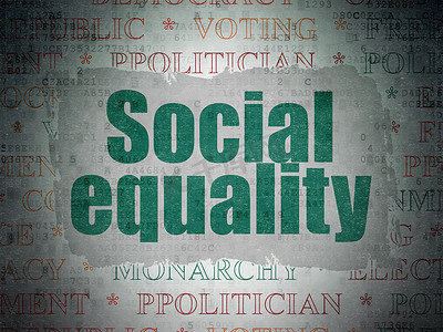自由平等摄影照片_政治概念： 数字数据论文背景上的社会平等