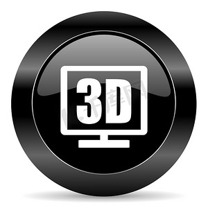 3d电影屏摄影照片_3d 显示图标
