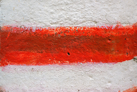 墙绘墙绘摄影照片_在墙壁上绘的红色和白色条纹