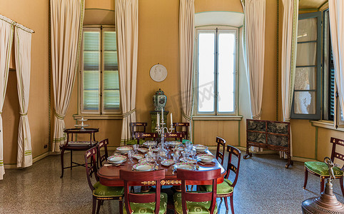 卡洛塔别墅的内部，科莫湖，特雷梅佐，意大利
