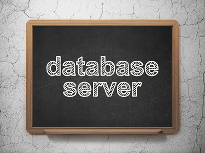 编程概念： 黑板背景上的数据库服务器