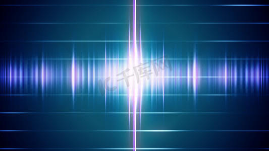 脉搏频率摄影照片_带光信号的条纹背景上的抽象数字声波。