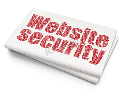 Web 发展理念： 空白报纸背景上的网站安全