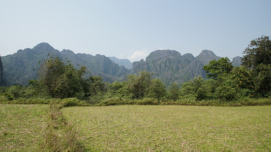 景观，万荣，老挝