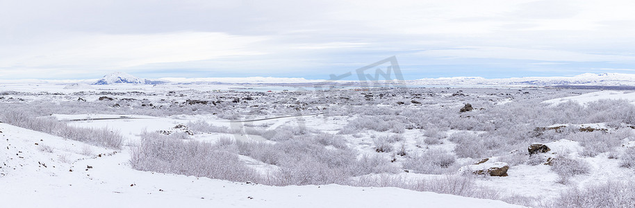 冬季风景冰岛全景