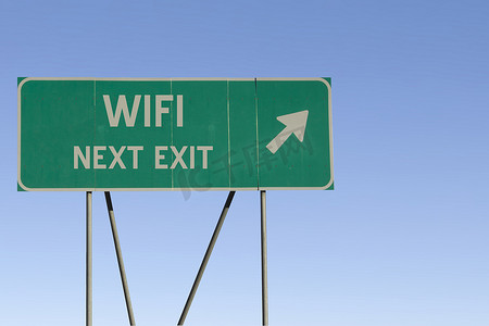 wifi指示牌摄影照片_wifi - 下一个出口路