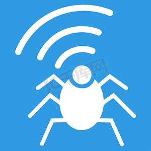 bug图标摄影照片_来自 Business Bicolor Set 的 Radio spy bug 图标