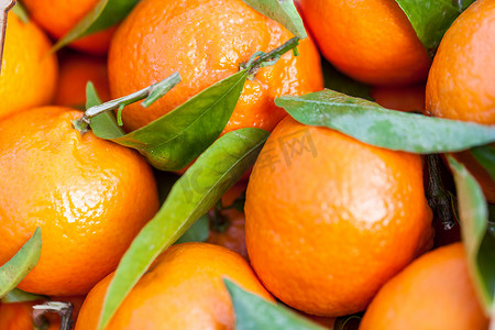 酸性背景摄影照片_新鲜柑橘或克莱门汀的背景