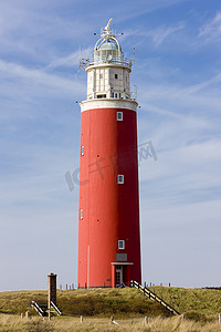 灯塔，De Cocksdorp，特塞尔岛，荷兰