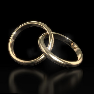 结婚金戒指-与剪裁路径隔离