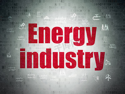 能源数字化摄影照片_行业概念： 能源行业数字数据论文背景
