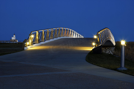 密州摄影照片_密尔沃基湖畔的人行天桥