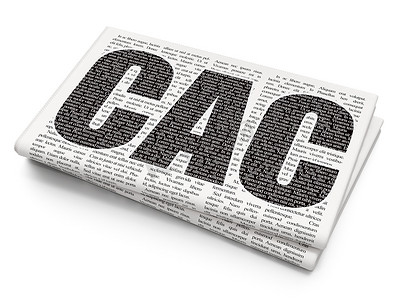 股票市场指数概念：报纸背景上的 CAC