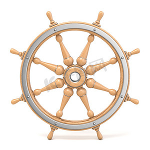 木制船轮 3D