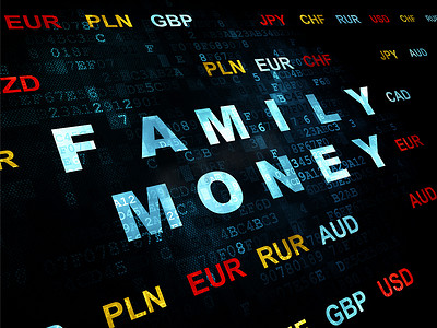 资金背景摄影照片_银行概念：数字背景下的家庭资金
