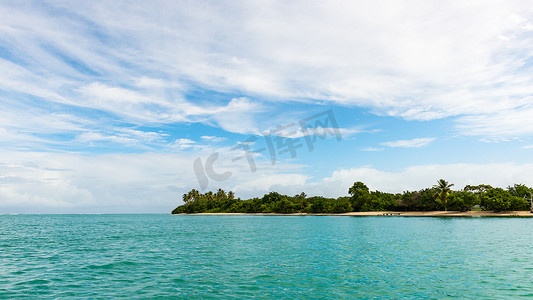 无人区多巴哥全景热带海景海滩海湾加勒比