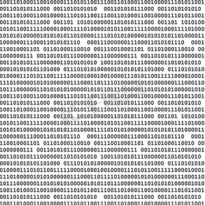 二进制计算机代码无缝模式矢量背景图黑色