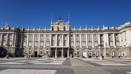 西班牙马德里皇宫-建筑背景