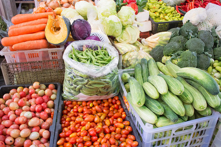 蔬菜在市场上