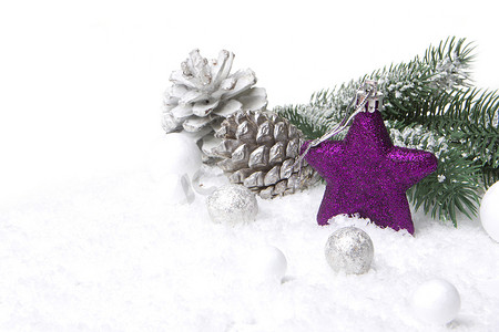圣诞装饰紫罗兰