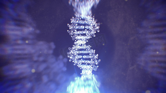 显微镜下的抽象 DNA 结构