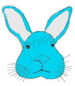 手绘兔子耳朵摄影照片_复活节兔子背景