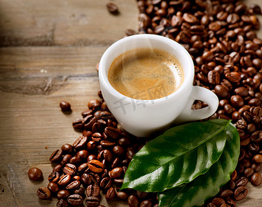 咖啡因摄影照片_咖啡浓缩咖啡。