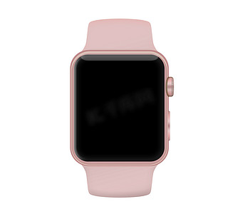 玫瑰金铝制表壳智能手表和粉色沙色运动表带
