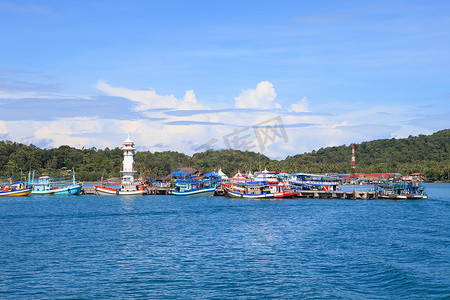 Bang Bao 港口重要码头到目的地枢纽在Koh Cha