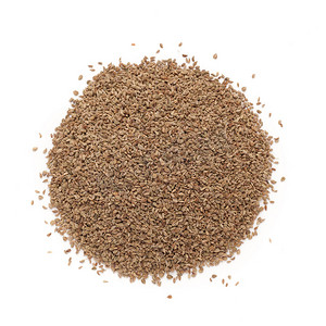 有机 Ajwain 的顶视图。