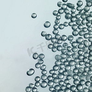 透明水泡摄影照片_半透明小球