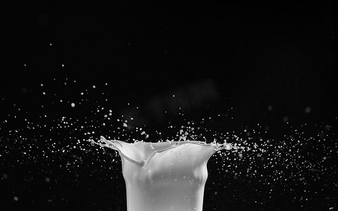 牛奶或白色液体飞溅