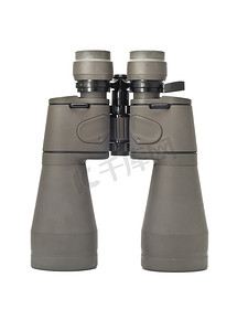 双筒望远镜 (一副眼镜) 白色隔离