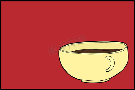 红色单咖啡杯
