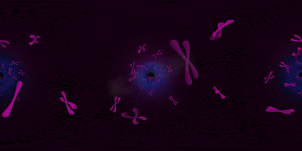 染色体科学背景的 3d 插图。