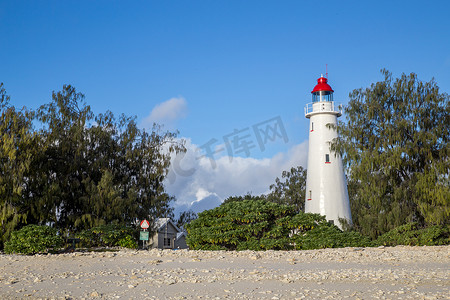 澳大利亚埃利奥特夫人岛的灯塔