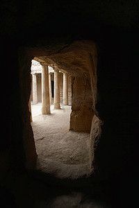 塞浦路斯人摄影照片_塞浦路斯帕福斯国王墓