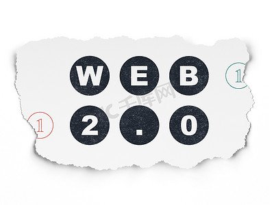 Web 开发概念： 撕纸背景上的 Web 2.0