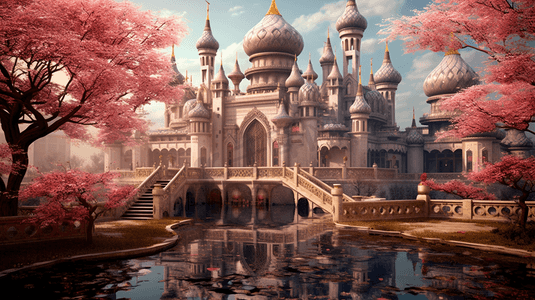 建筑欧式摄影照片_西方唯美童话世界欧式城堡