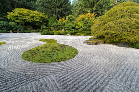日本棋盘格平面花园
